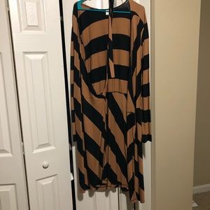 Black and Tan Wrap dress